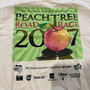 Vintage Reebok Yellow Peachtree Road Race 2007 T-Shirt